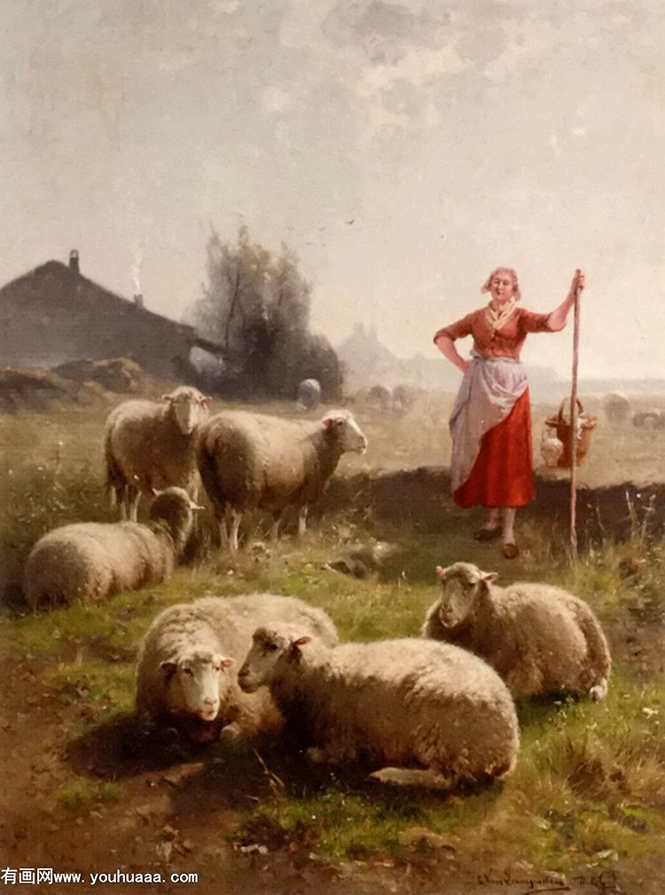 a shepherdess and her flock