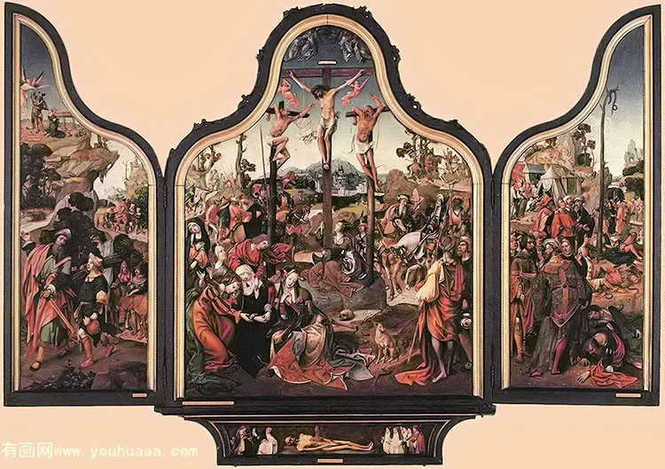 Ү(̳) - crucifixion altarpiece