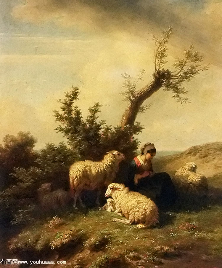 a shepherdess and her flock