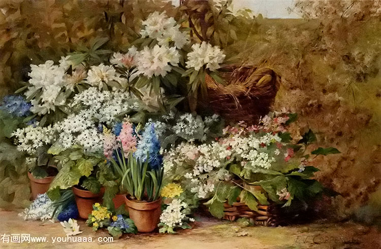 :еֲ - still life with potted plants in a nursery