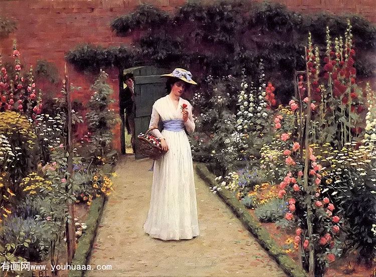 lady in a garden