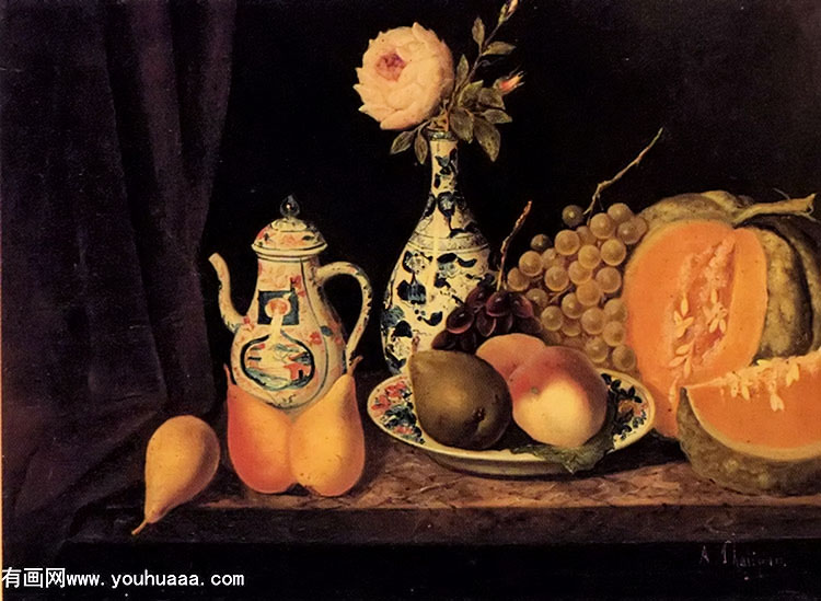 ˮ붫 - still life with fruit and oriental china