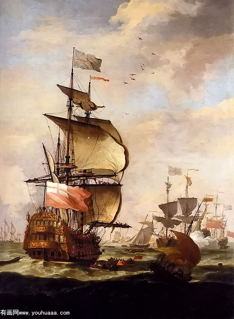 the english fleet at sea