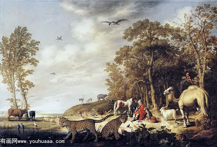 ˹Ͷһ - orpheus with animals in a landscape