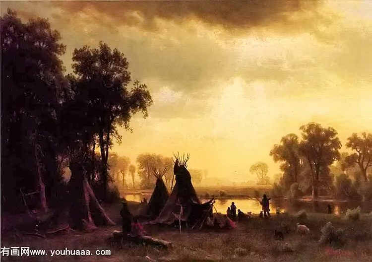 an indian encampment