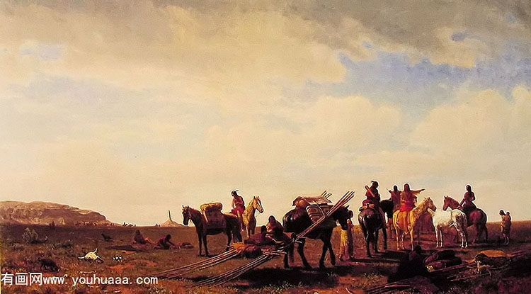 indians travelling near fort laramie