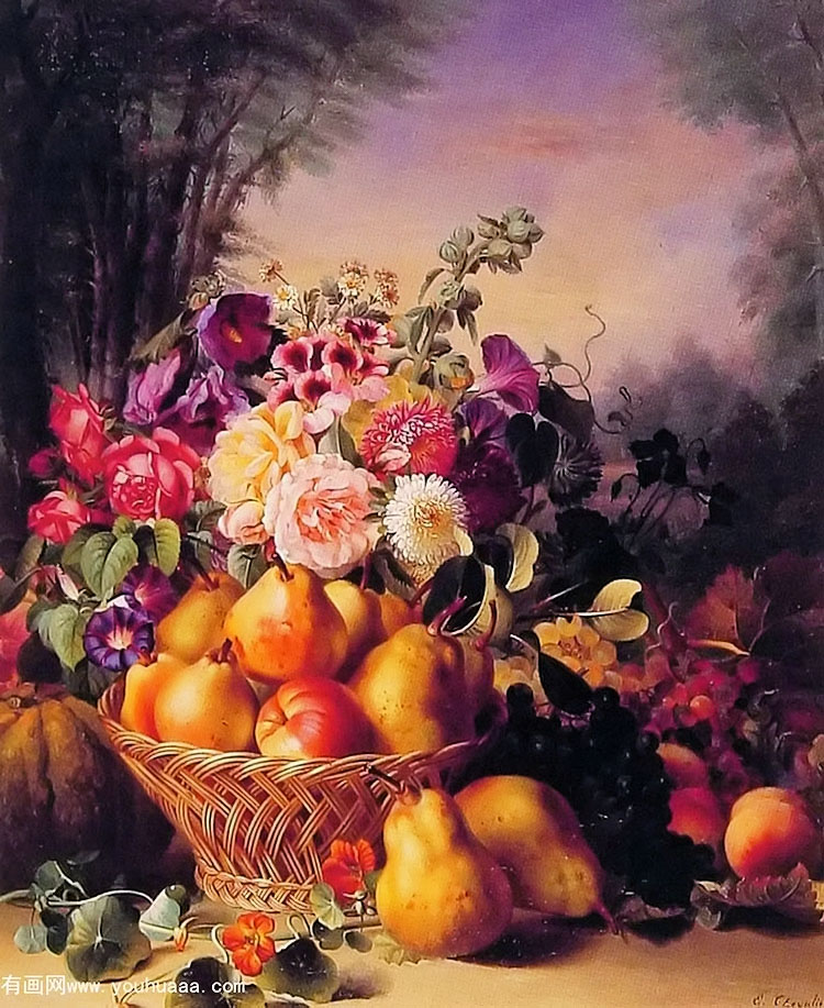 :ˮ - still life of flowers and fruits