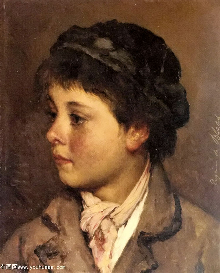 head of a young boy