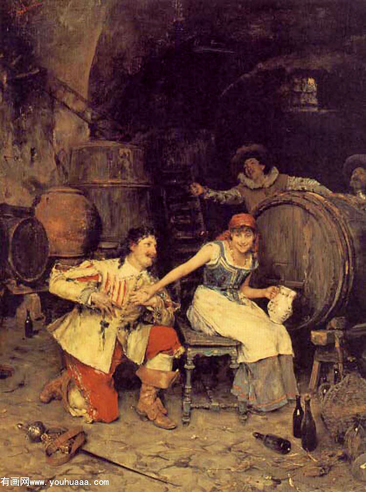 flirtation in the wine cellar