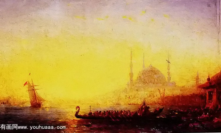 constantinople au soleil couchant