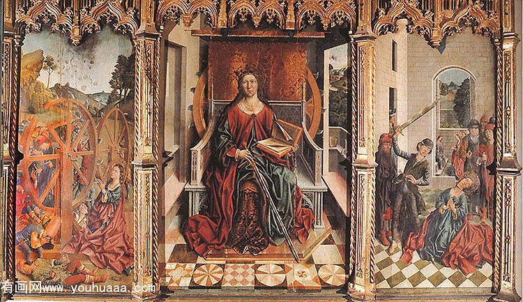 triptych of st catherine