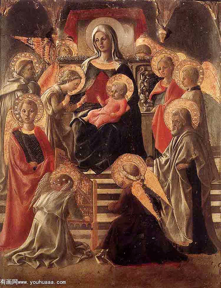 ʥϵʥĸʥͽ - madonna and child enthroned with saints