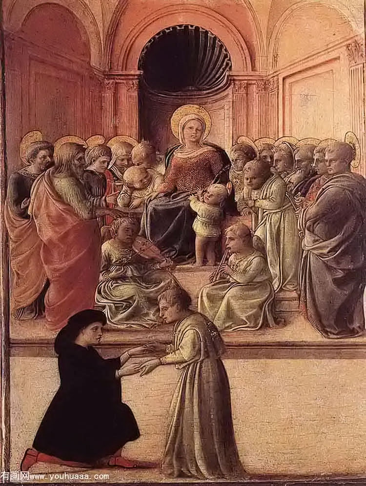 ʥĸʥͽһλ - madonna and child with saints and a worshipper