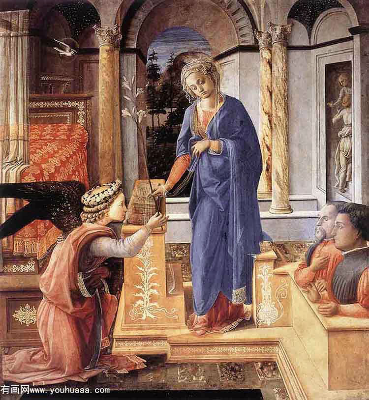 ʹϲλŵʩ - the annunciation with two kneeling donors