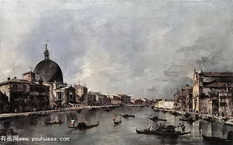 the grand canal with san simeone piccolo and santa lucia