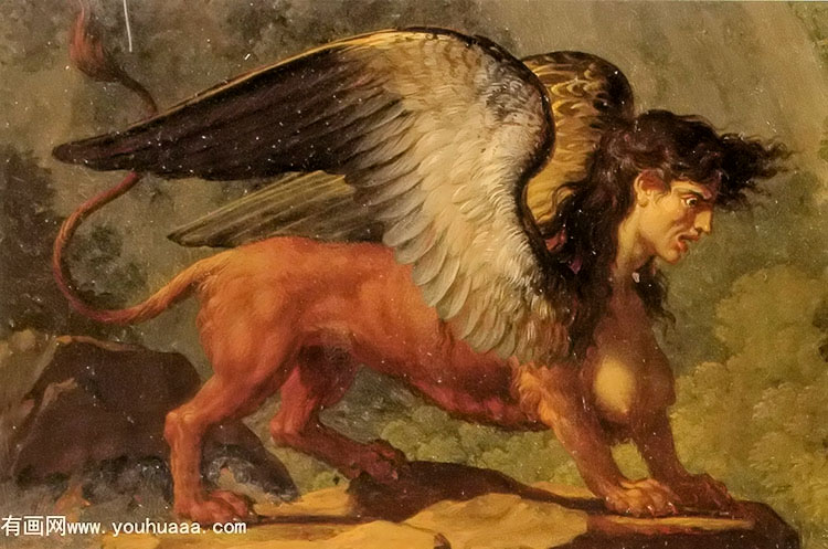 oedipus and the sphinx [detail]