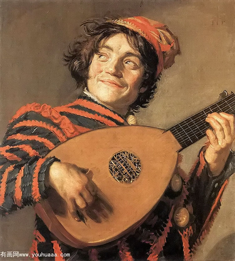 С - buffoon playing a lute