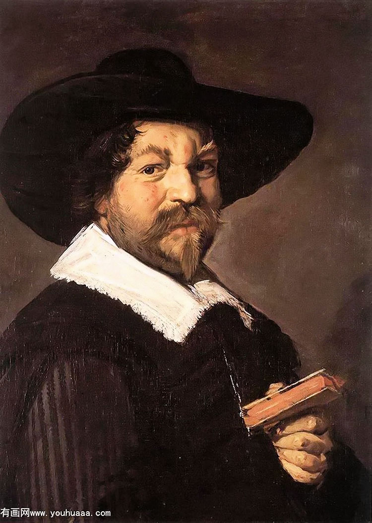 Ф - portrait of a man holding a book