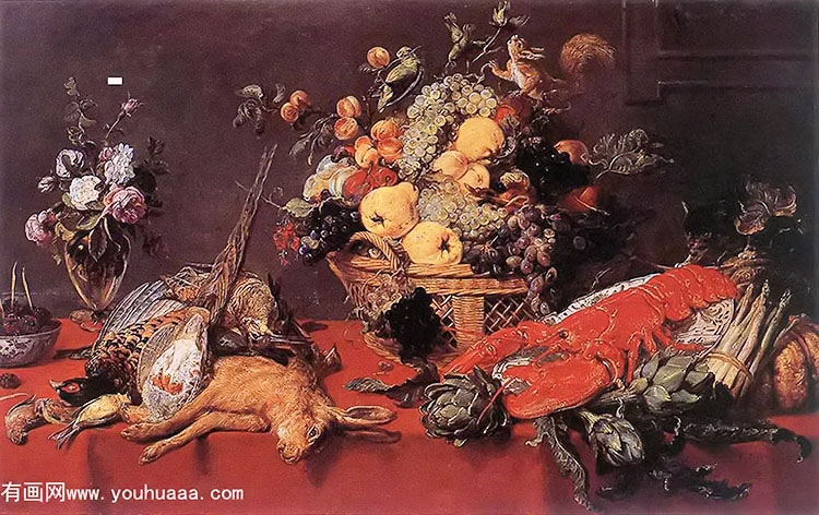 һˮ - still life with a basket of fruit