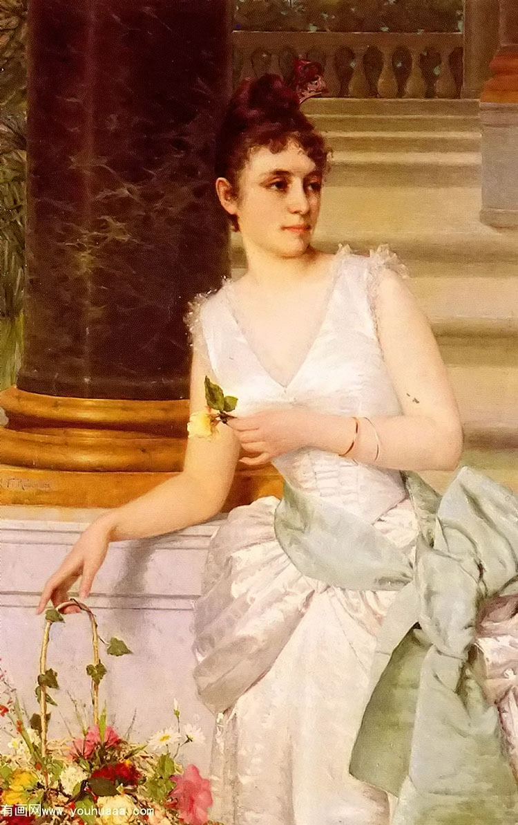 ɫдŮӻ - portrait of a lady with a green satin sash