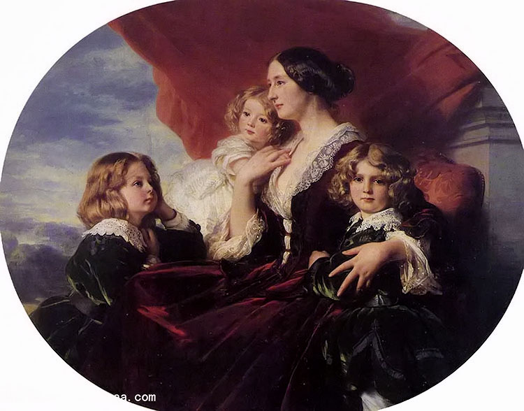 elzbieta branicka, countess krasinka and her children