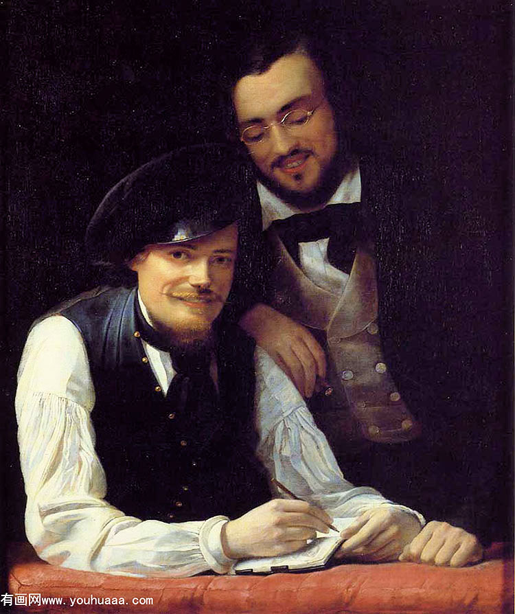 նԻ - self portrait of the artist with his brother, hermann