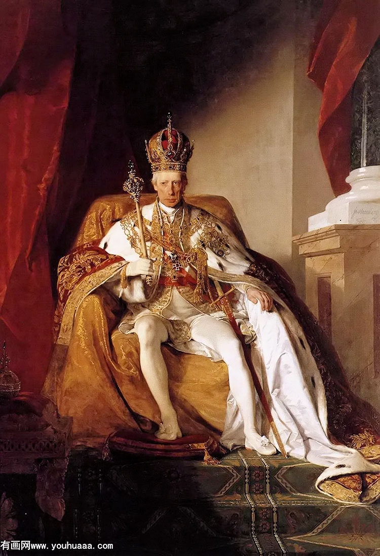 emperor franz i of austria in his coronation robes