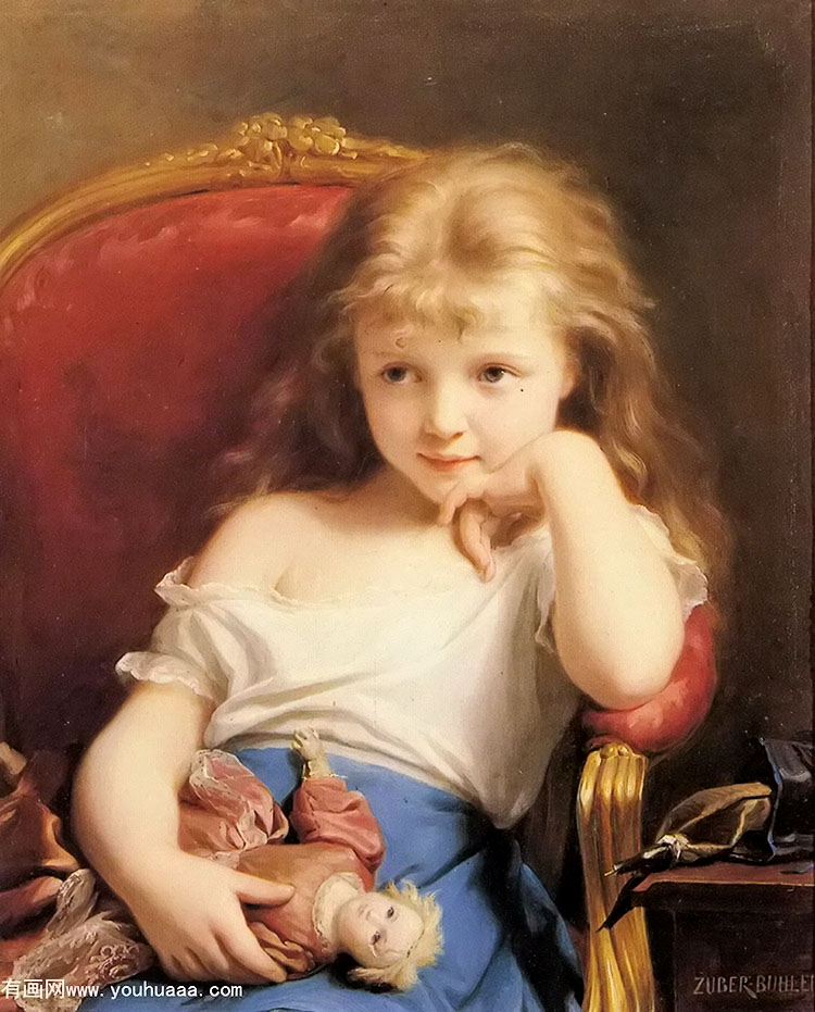 young girl holding a doll