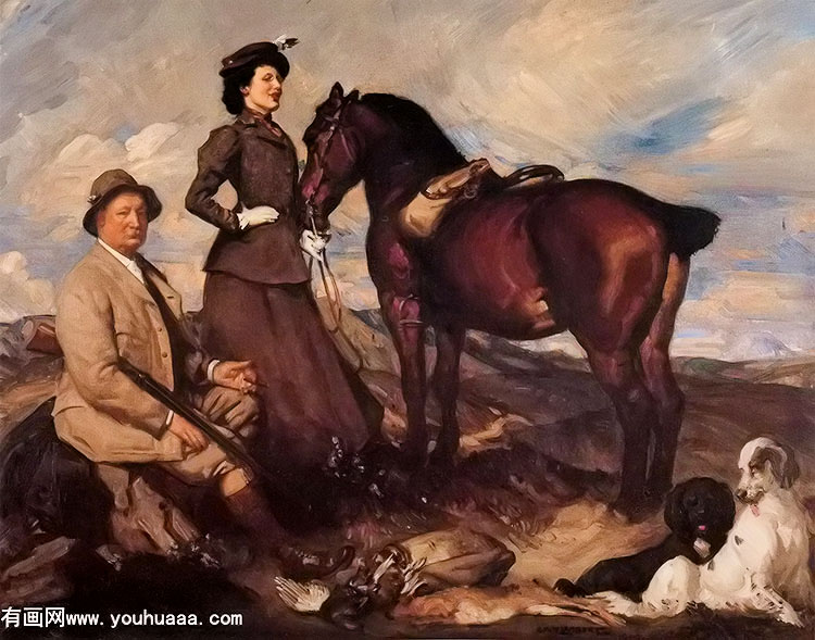 miss alison preston and john proctor on mearbeck moor