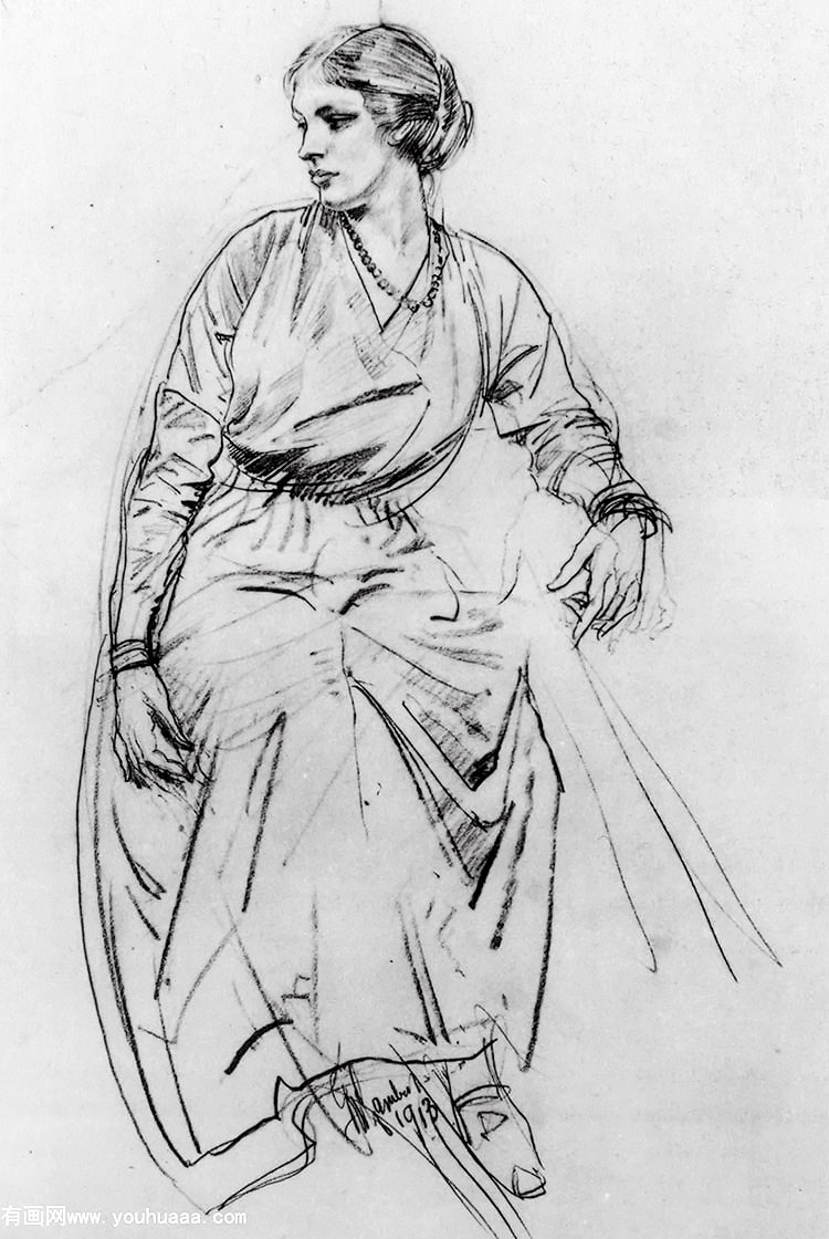 seated woman