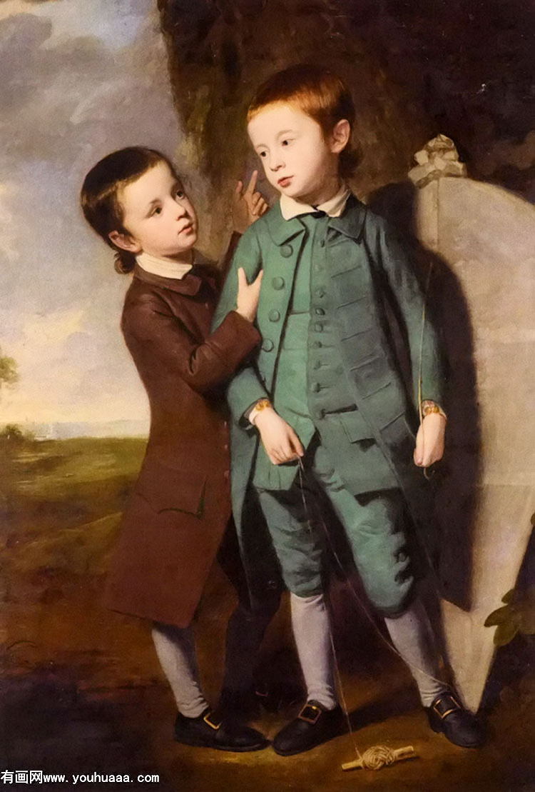 кһֻ - portrait of two boys with a kite