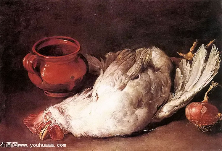 :к͹ - still life with hen, onion and pot