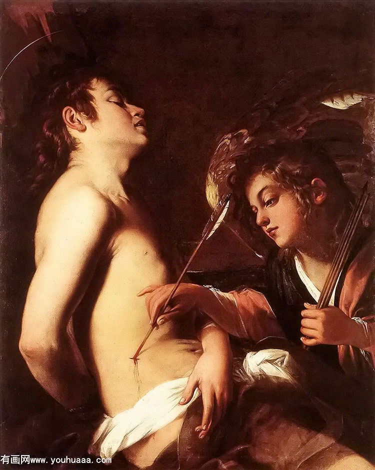 st sebastian healed by an angel