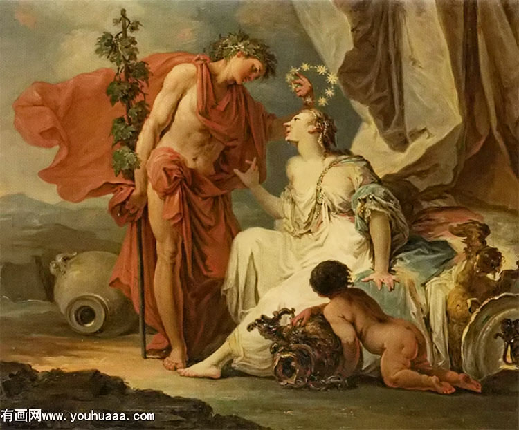 bacchus crowning ariadne with a diadem of stars