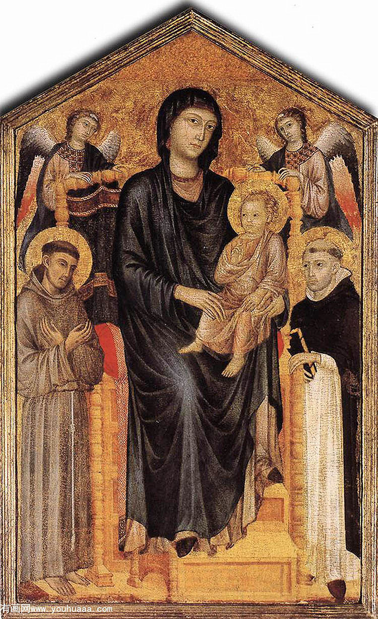 ʥϵʥĸλʹ - madonna enthroned with the child and two angels