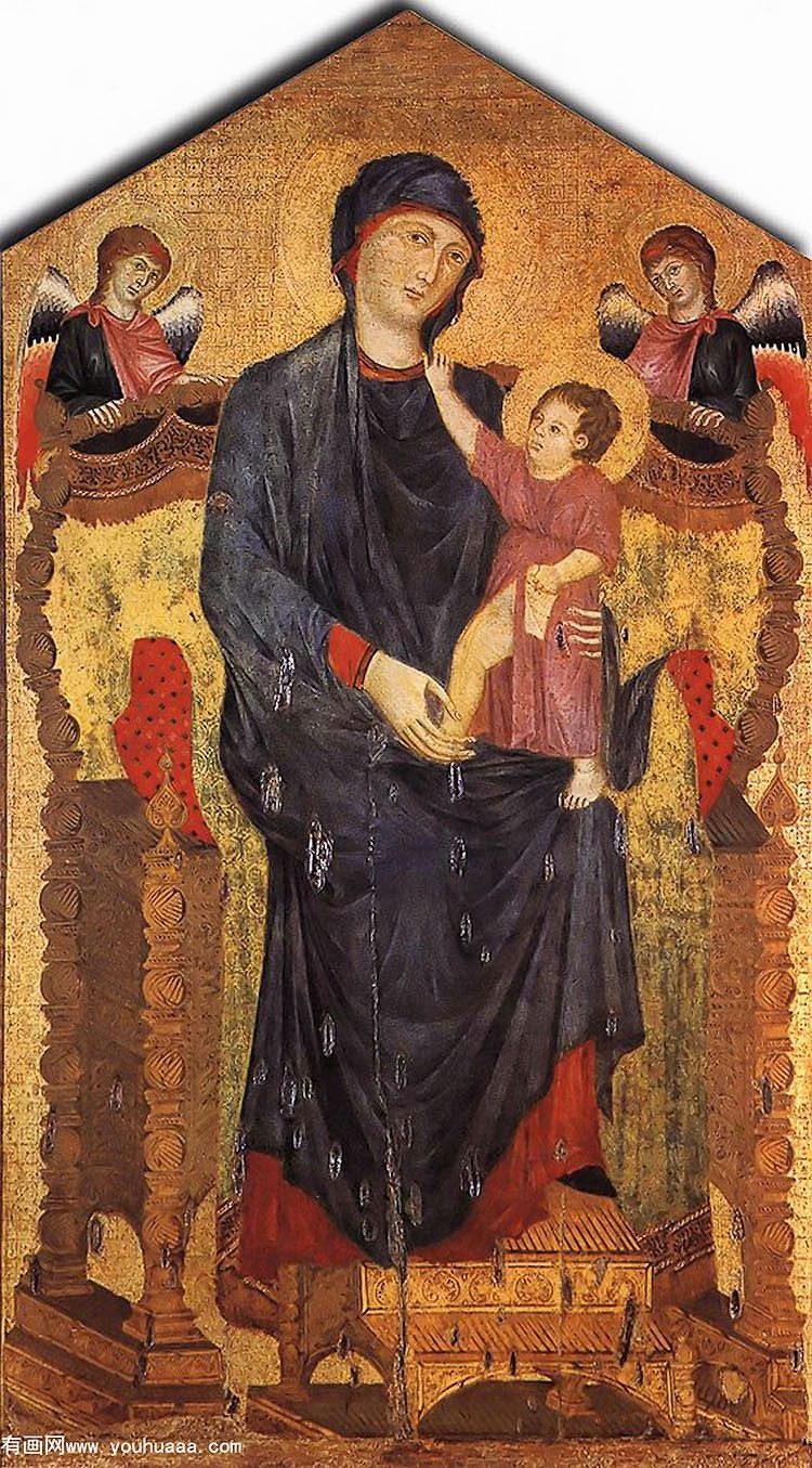 ʥϵʥĸλʹ - madonna enthroned with the child and two angels