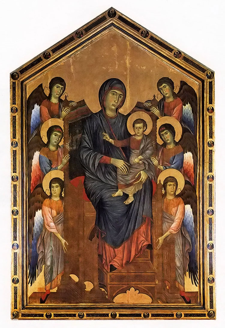 ʥϵʥĸӣʹ - the virgin and child in majesty surrounded by six angels