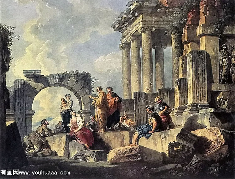 apostle paul preaching on the ruins