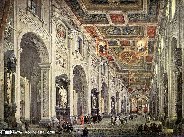 interior of the san giovanni in laterano in rome