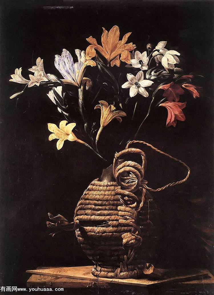 flowers in a flask