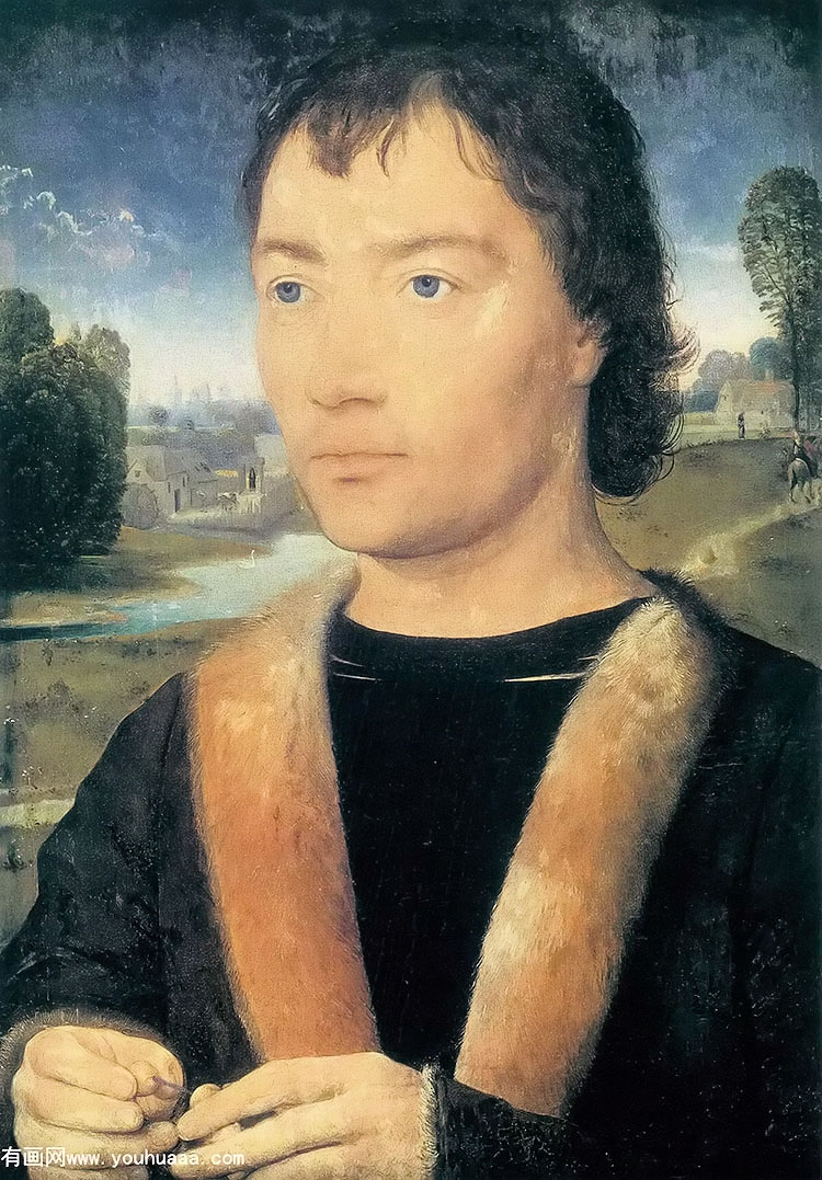 õФ - portrait of a man with a rosary