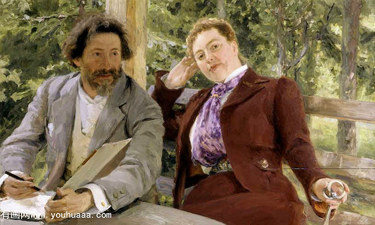 ǡŵǡб - double portrait of natalia nordmann and ilya repin