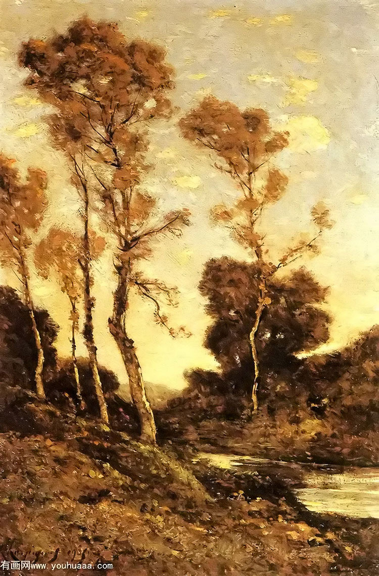 autumnal river landscape