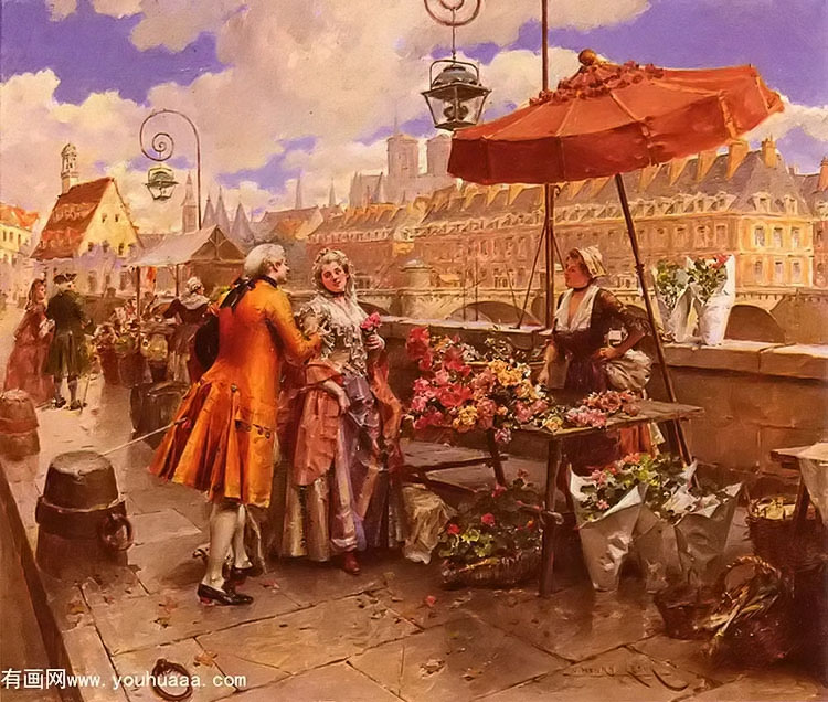 the flower seller along the seine