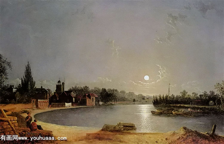 the thames at moonlight twickenham