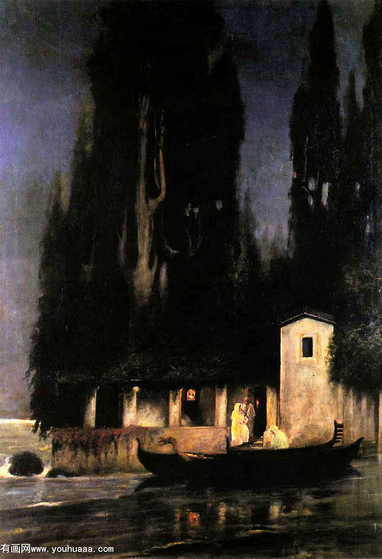 departure from an island at night