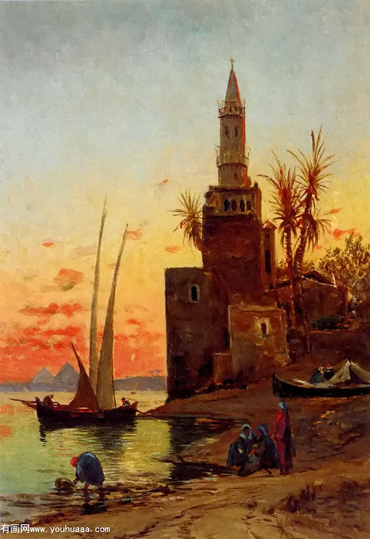 sunset on the nile