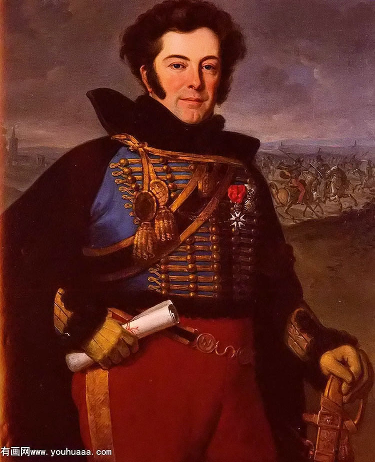 ڶξ¬ز - portrait of lieutenant colonel, comte de thalouet