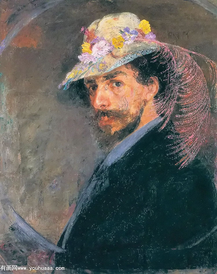 ensor with a flowered hat