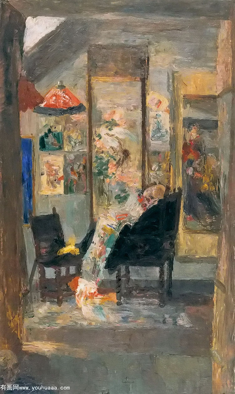 skeleton looking at chinoiseries 1885